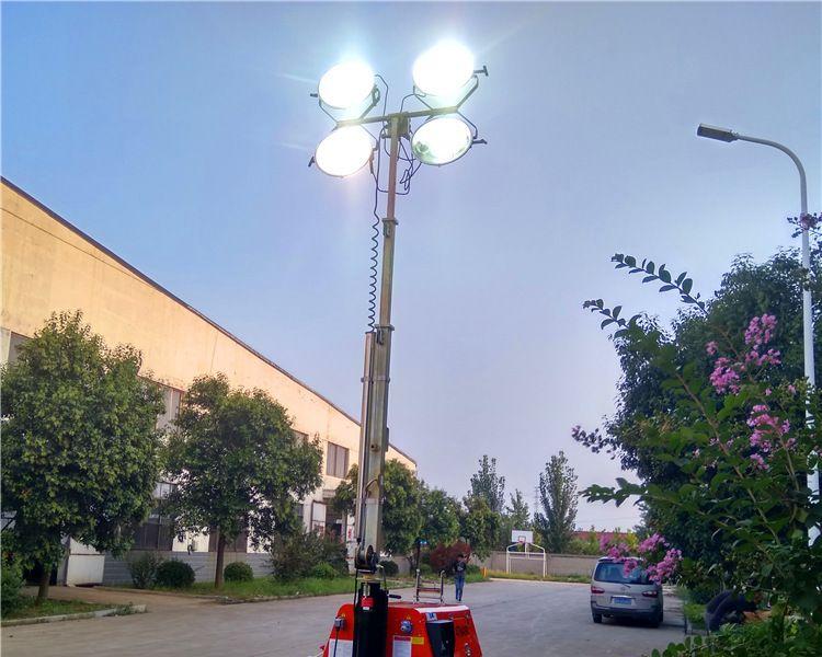 9米照明车应急救援移动工程照明灯塔 户外助力工地施工升降式拖车