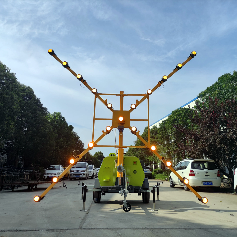 拖车式移动照明车 机场跑道关闭预警标志灯塔4TN4000B