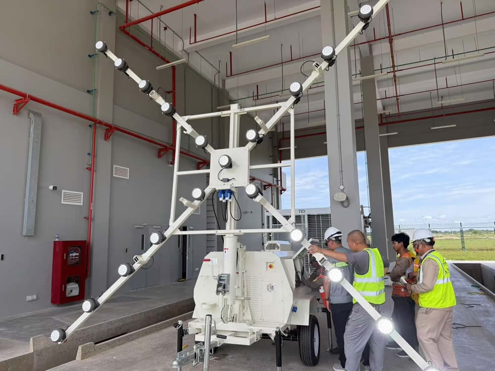 拖车式移动照明车 机场跑道关闭预警标志灯塔4TN4000B