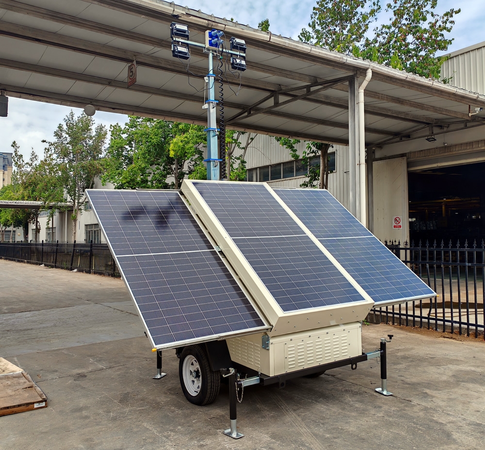 7米拖车式液压自动升降太阳能移动照明车4TNVE600