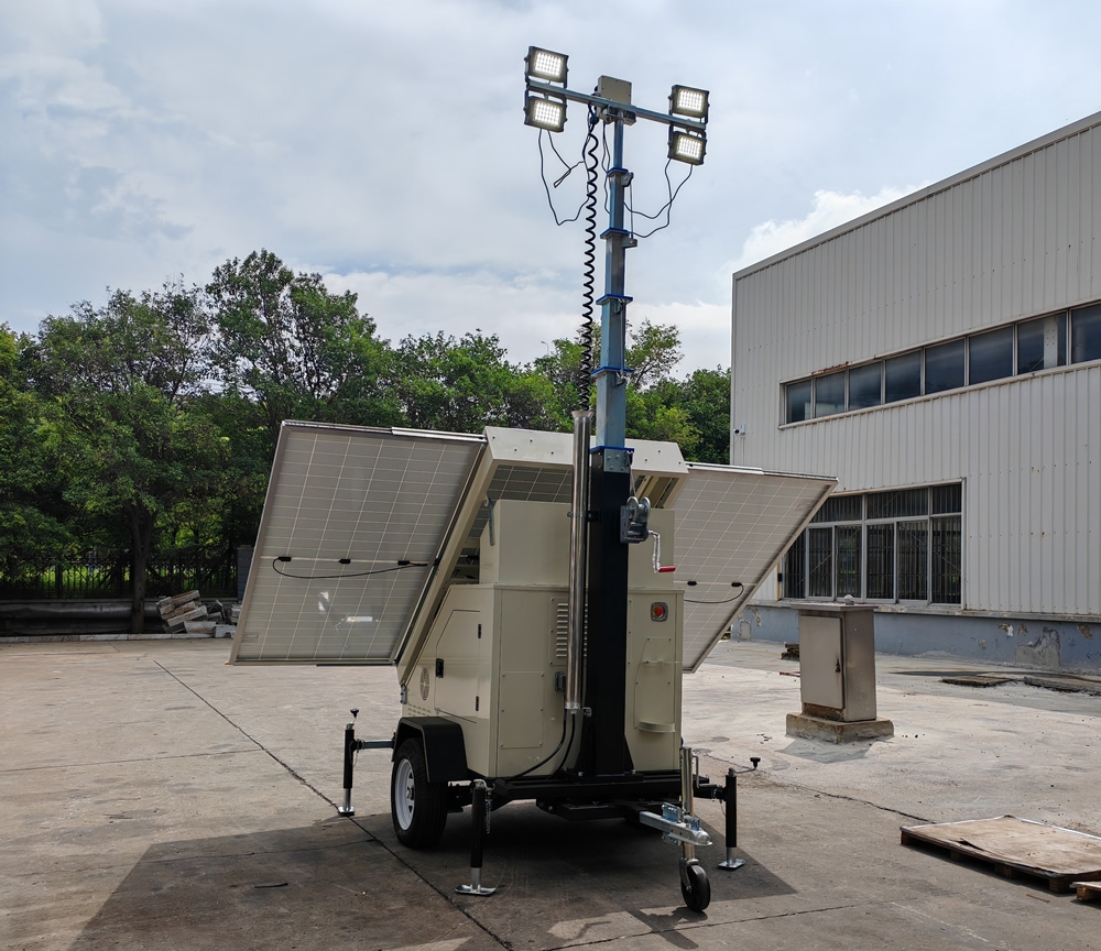 7米拖车式液压自动升降太阳能移动照明车4TNVE600